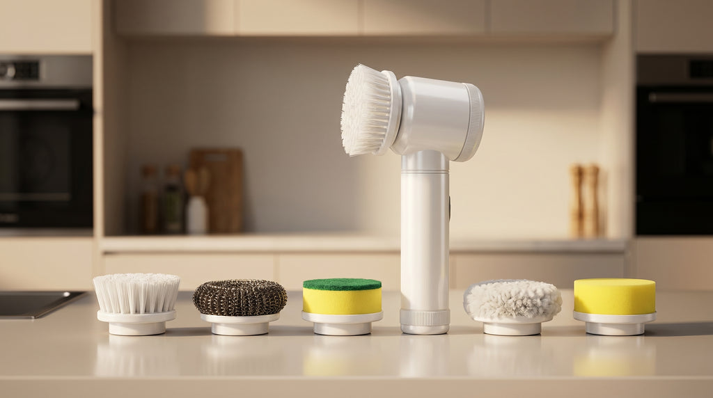 Electric Spin Scrubber Brush – 5-in-1 Cordless Power Cleaning Brush with 5 Replaceable Heads
